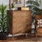 Baxton Studio Ramiel MidCentury Modern Ash Walnut Finished Wood and Rattan 4Drawer Chest 215-12426-ZORO - alternate 1